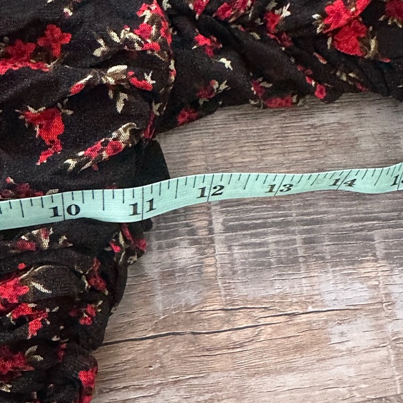 Fashion Nova Black and Red Floral Mini Dress with Ruffles - Picture 8 of 8